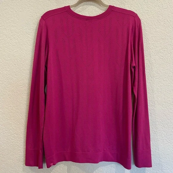 Lululemon Fletching Lines Ripened Raspberry Swiftly Breathe Long Sleeve Tee - Picture 7 of 9